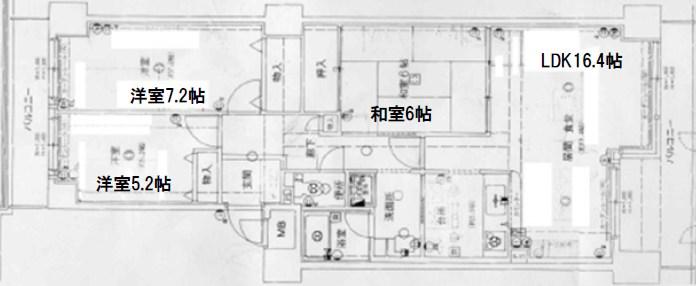 カーソルーナ1番館(4LDK/1階)の間取り写真