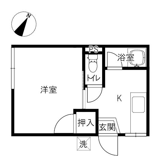 ALOHA MAI(1K/2階)の間取り写真
