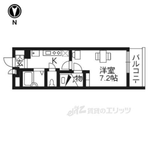 レオパレス ドリームハウス枚方(1K/2階)の間取り写真