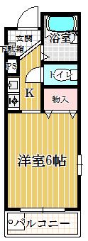 アップライズ和光(1K/4階)の間取り写真