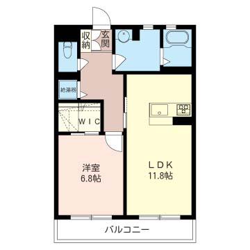 マストライフ新越谷 B棟(1LDK/3階)の間取り写真