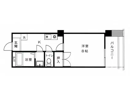 YビルIII(1K/5階)の間取り写真