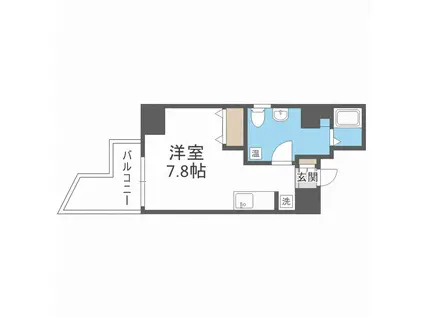 フレアコート新大阪(ワンルーム/9階)の間取り写真