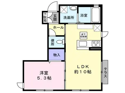 メゾン・トリポルテ(1LDK/1階)の間取り写真