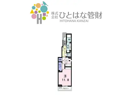 ＪＲ仙石線 東矢本駅 徒歩12分 2階建 築7年(ワンルーム/1階)の間取り写真