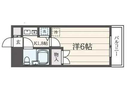 ジョイフル生田(1K/1階)の間取り写真