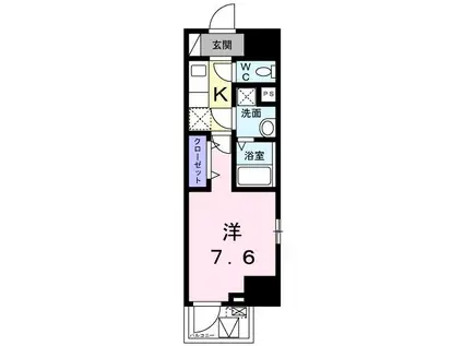 スアヴィス横須賀中央(1K/6階)の間取り写真