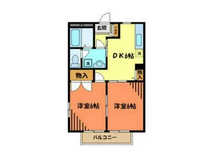 サニーコート・スズキ(2DK/1階)の間取り写真