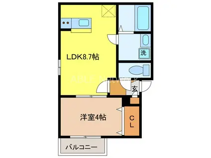 HALE KULANI KIYAMA(1LDK/2階)の間取り写真