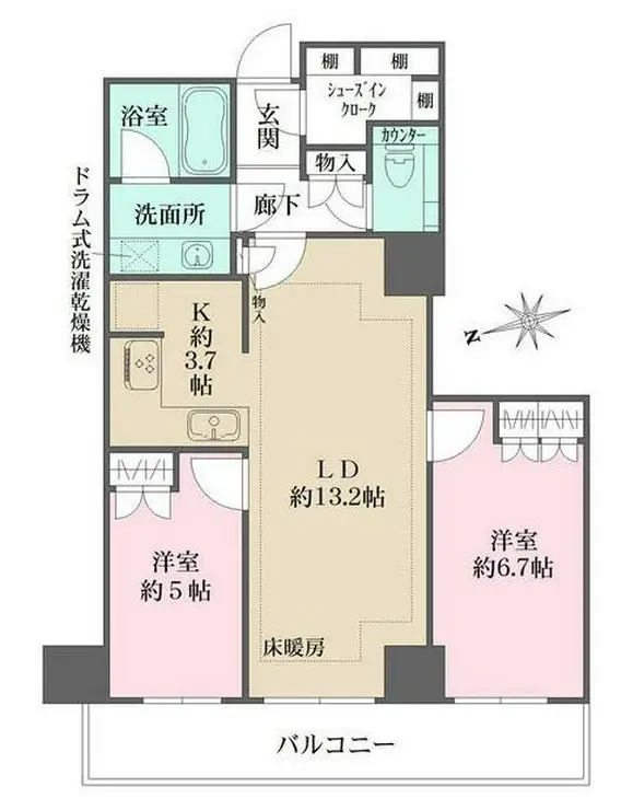 ザ・パークハウス新宿タワー 10階階 間取り