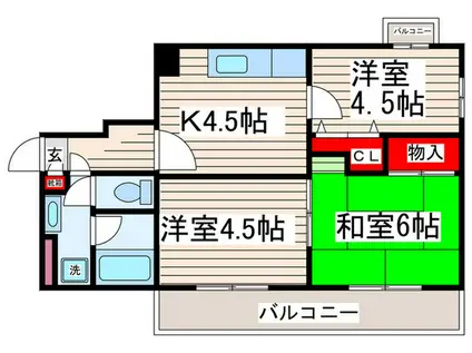 TOMIKURA I(3K/3階)の間取り写真