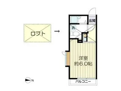マ・ピエス生田 7-A棟(1K/1階)の間取り写真