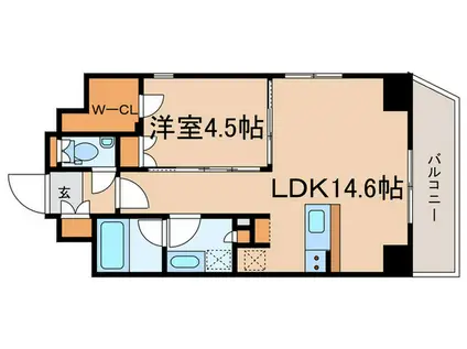 イトーピア目白カレン(1LDK/3階)の間取り写真