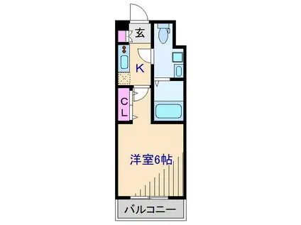 スカイコートパレス菊名弐番館(1K/4階)の間取り写真