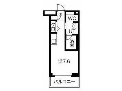 マテリア横浜ノース(ワンルーム/2階)の間取り写真