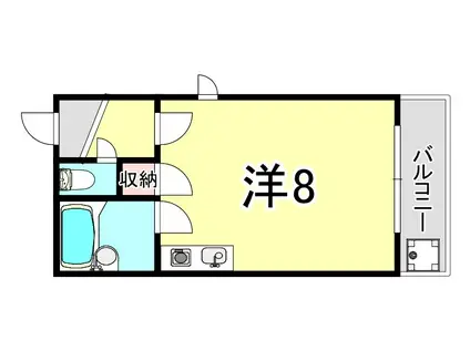 リンケージII(ワンルーム/4階)の間取り写真