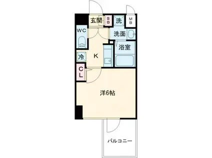 エスリード神戸三宮ヒルズ(1K/14階)の間取り写真