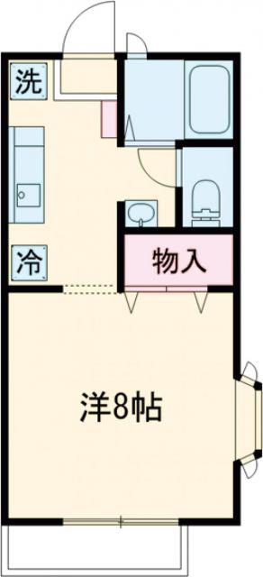 サンヒルズA(1K/1階)の間取り写真