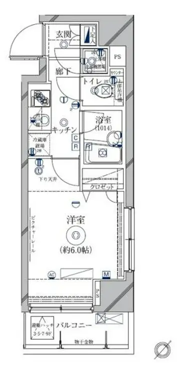 クレイシア新横浜 9階階 間取り