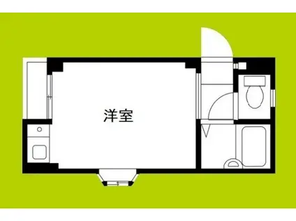 ハイツ山口(ワンルーム/4階)の間取り写真