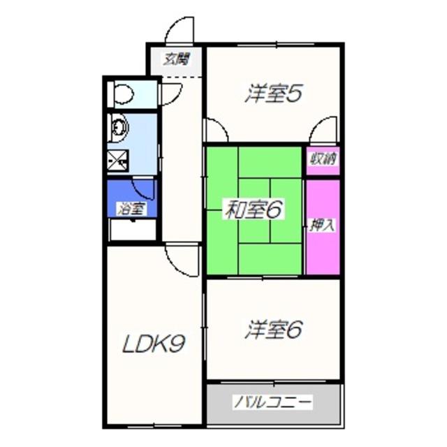 アンメゾン北花田(3LDK/3階)の間取り写真