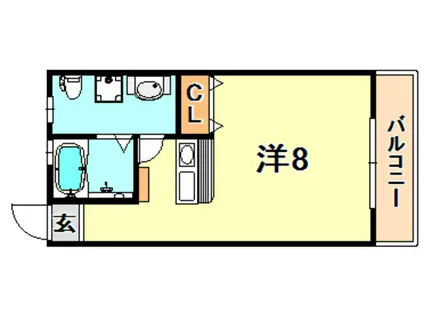 ワコーレ城内(ワンルーム/2階)の間取り写真