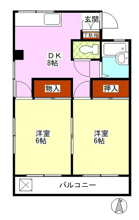 さつきハイツ 2階階 間取り