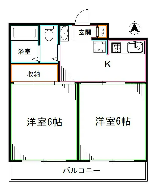 ドミールタカラ 4階階 間取り