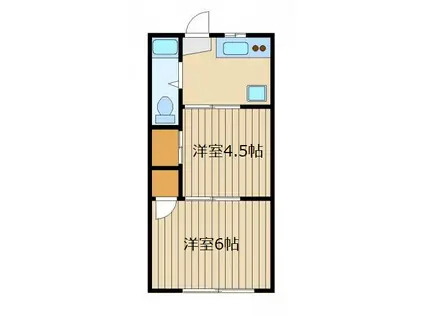 フラットねりま(2K/2階)の間取り写真