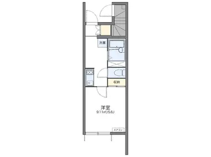 レオネクスト文士村(1K/1階)の間取り写真