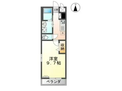 PLUS(1K/1階)の間取り写真