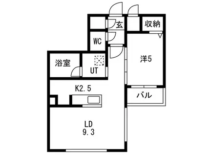 セントフィールドノース4(1LDK/3階)の間取り写真