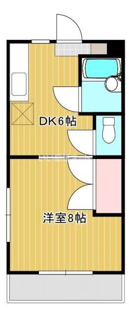 シャンブル24(1DK/2階)の間取り写真