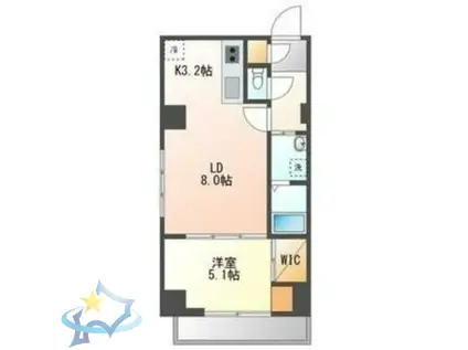 スペチアーレ プリーモ(1LDK/8階)の間取り写真