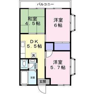 フェリーチェ(3DK/2階)の間取り写真