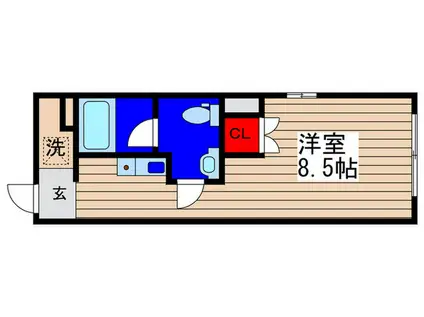 レガリア高野台1ST(ワンルーム/4階)の間取り写真
