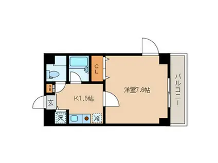 エスポワール・トキワ(1K/2階)の間取り写真