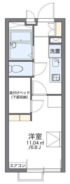 レオパレスCHACO(1K/2階)の間取り写真