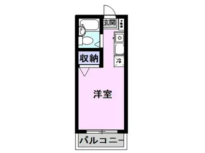 ジュネパレス松戸第33(ワンルーム/1階)の間取り写真