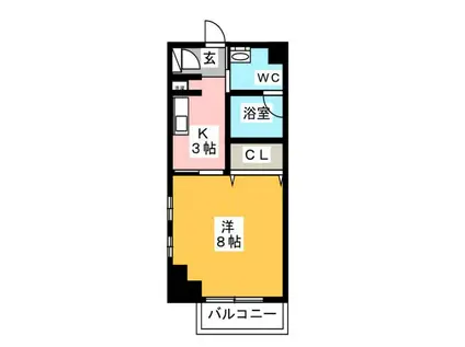 TRUST VALUE麻布十番(1K/5階)の間取り写真