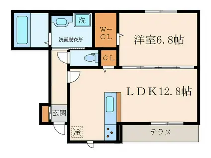 ID-HOME(1LDK/1階)の間取り写真