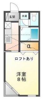 プレデュ・パルク(1K/3階)の間取り写真