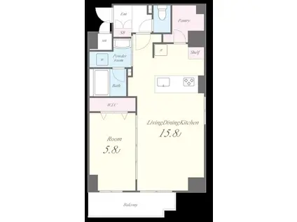 グランデュール秋葉原(1LDK/11階)の間取り写真