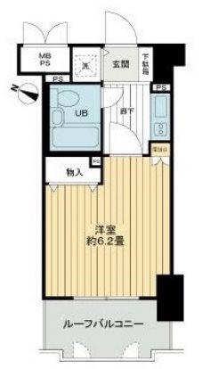 ライオンズマンション三宮東第2(1K/6階)の間取り写真