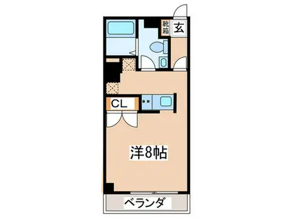 共栄町田ビル(ワンルーム/2階)の間取り写真