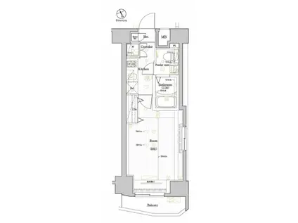 REALIZE新宿(1K/7階)の間取り写真