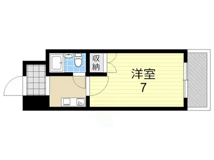 マンションポパイ5(1K/3階)の間取り写真