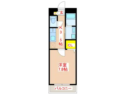 EGRET(1K/5階)の間取り写真