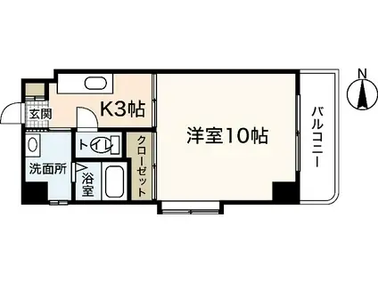 PENSION大塚西(1K/7階)の間取り写真