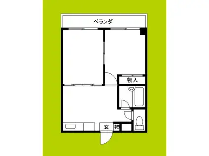ジョイテル西田辺I(2DK/2階)の間取り写真